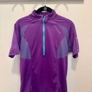 Endura Women’s Cycling Jersey Purple Zip Medium